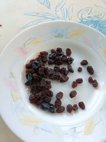 Raisins déshydratés